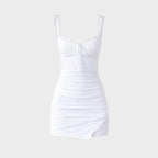 Liora | Satin Asymmetrical Mini Dress