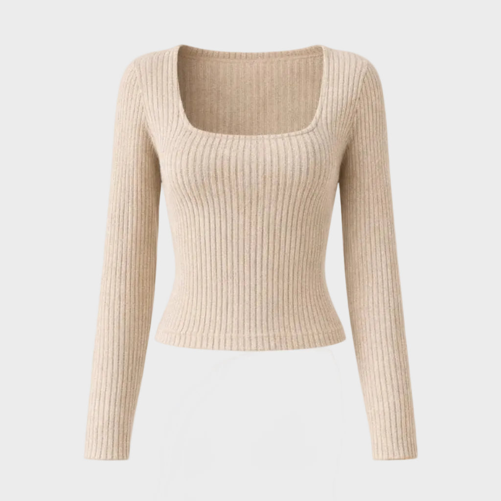 Calista | Ribbed Square Neck Top