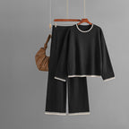 Noémie | Knit Pullover & Wide-Leg Pants Set
