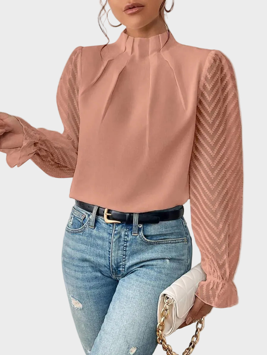 Elara | Elegant Ruffle-Sleeve Blouse