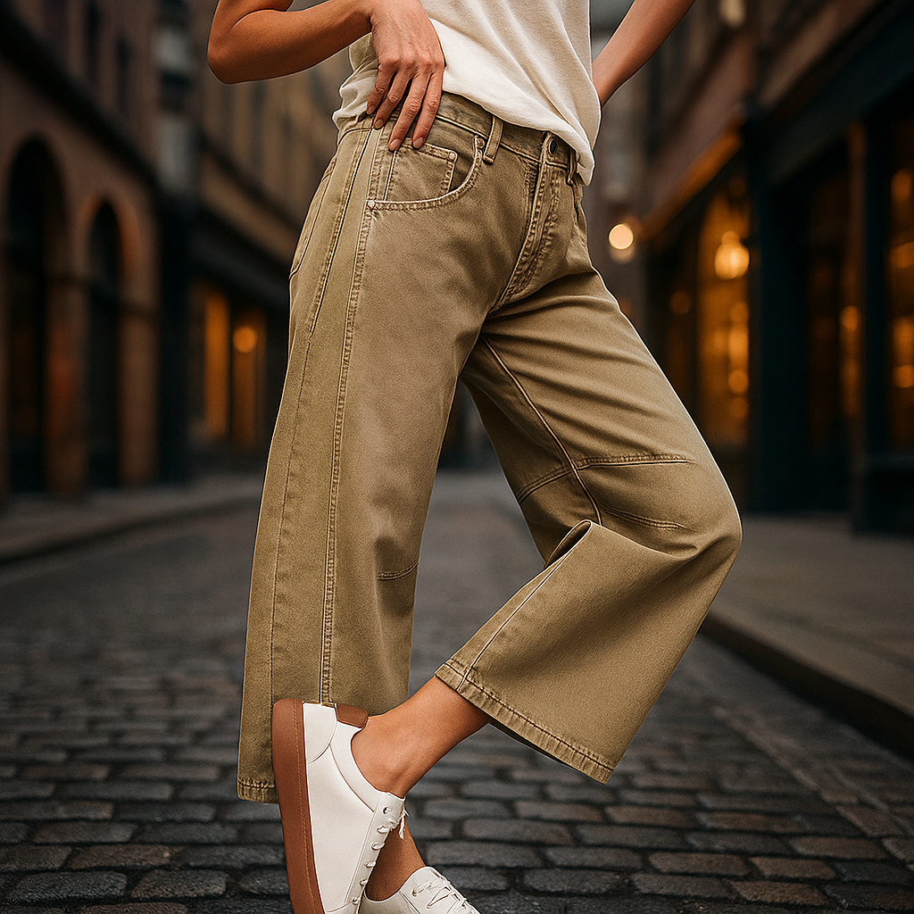 Mia Vintage-Wash Cropped Jean