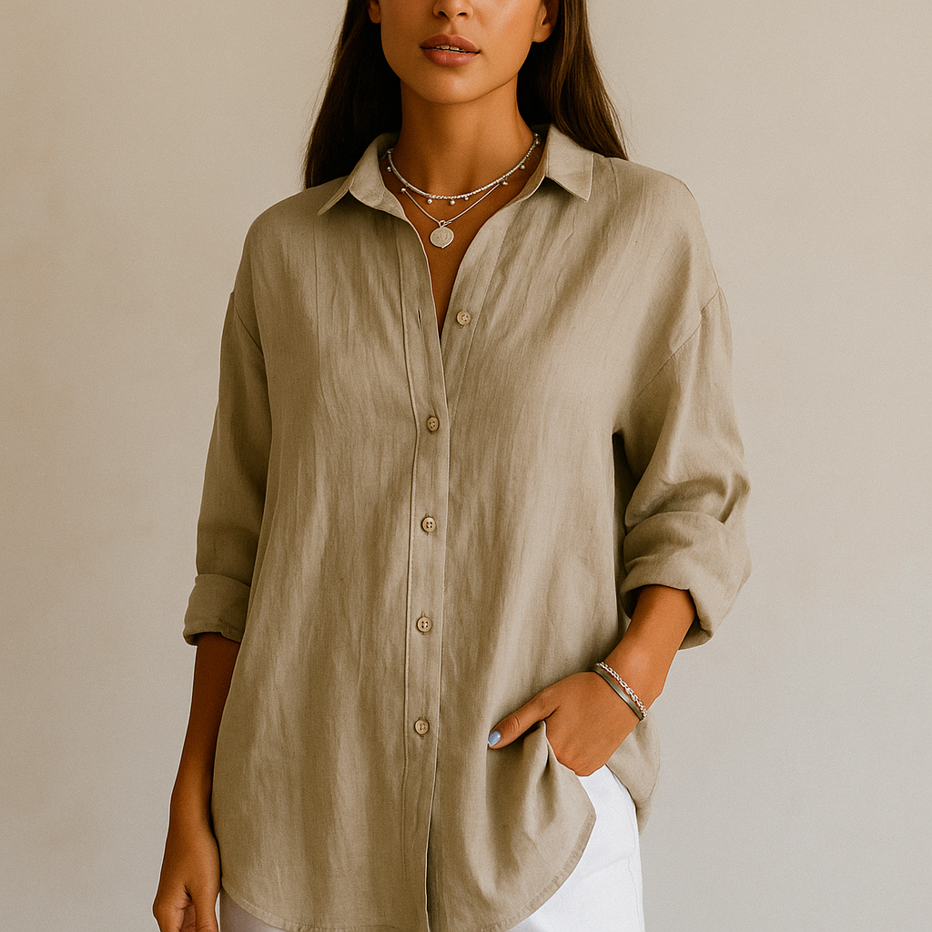 Elena Relaxed Button-Up Shirt