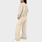 Amélie | Relaxed Zip Jacket & Wide-Leg Pants Set