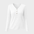 Amy | Buttoned Long Sleeve T-shirt