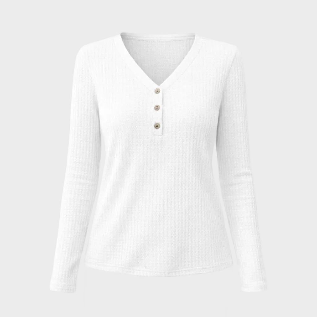 Amy | Buttoned Long Sleeve T-shirt
