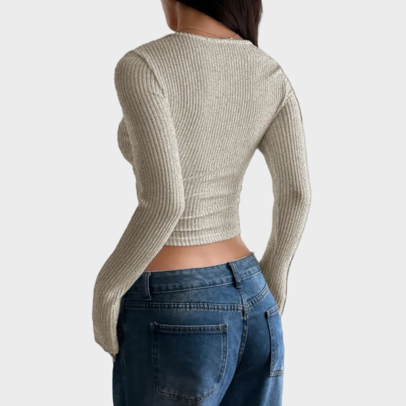 Calista | Ribbed Square Neck Top