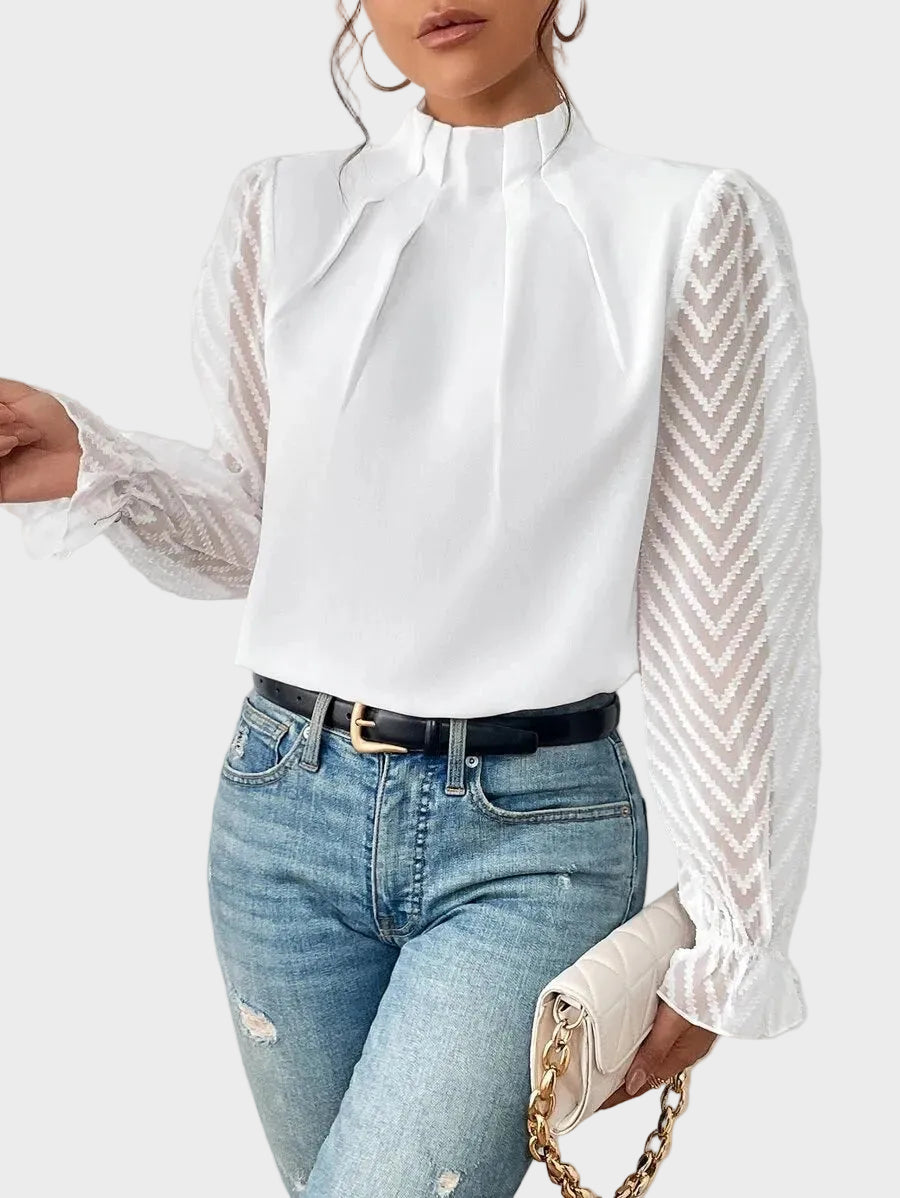 Elara | Elegant Ruffle-Sleeve Blouse
