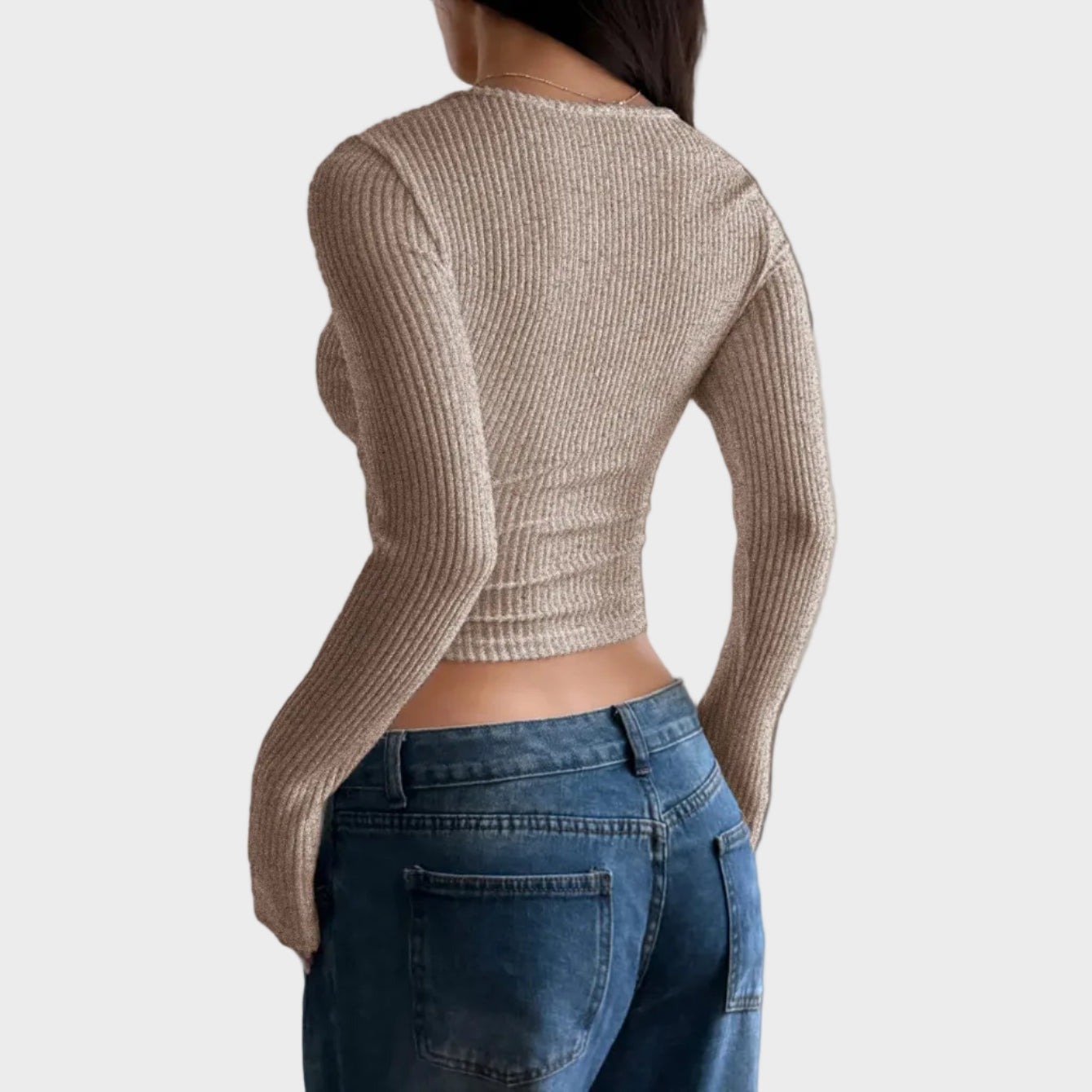 Calista | Ribbed Square Neck Top
