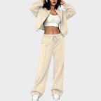 Amélie | Relaxed Zip Jacket & Wide-Leg Pants Set
