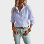 Rosalie | Ruffled Stripe Blouse