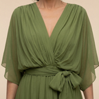 SORENA | ELEGANT V-NECK MAXI DRESS