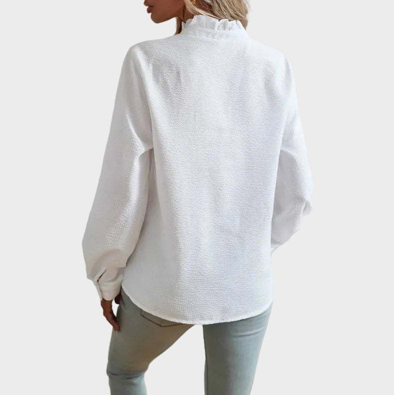 Rosalie | Ruffled Stripe Blouse