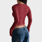Calista | Ribbed Square Neck Top