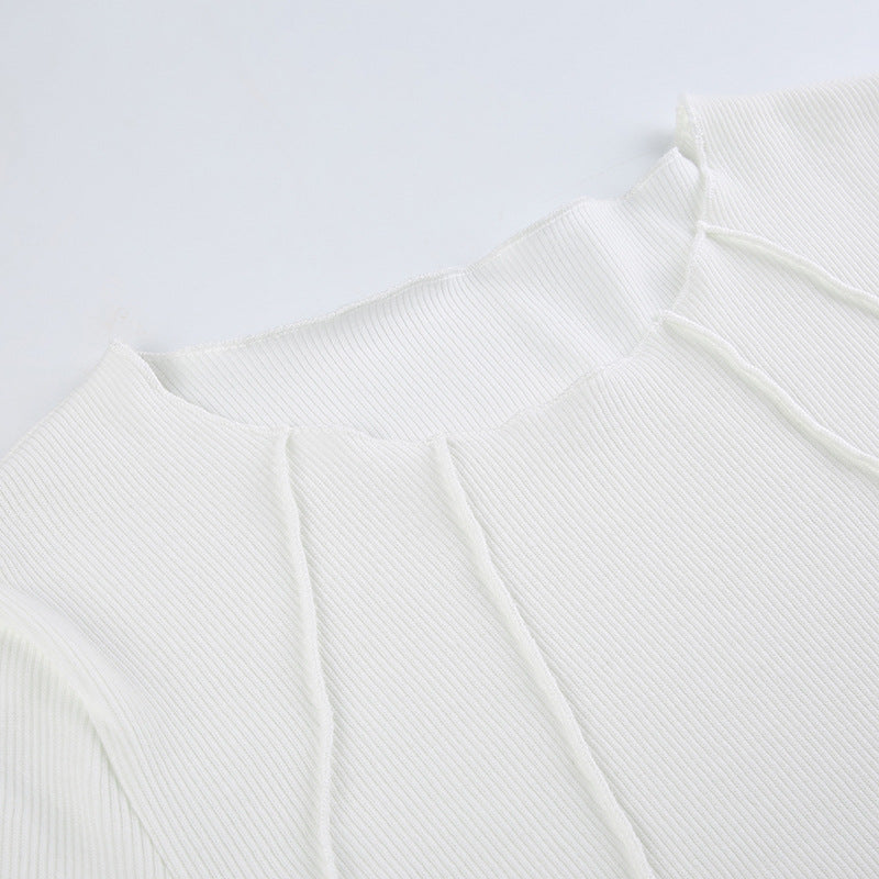 Skylar | Sculpted Ribbed Long Sleeve Top
