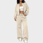 Amélie | Relaxed Zip Jacket & Wide-Leg Pants Set