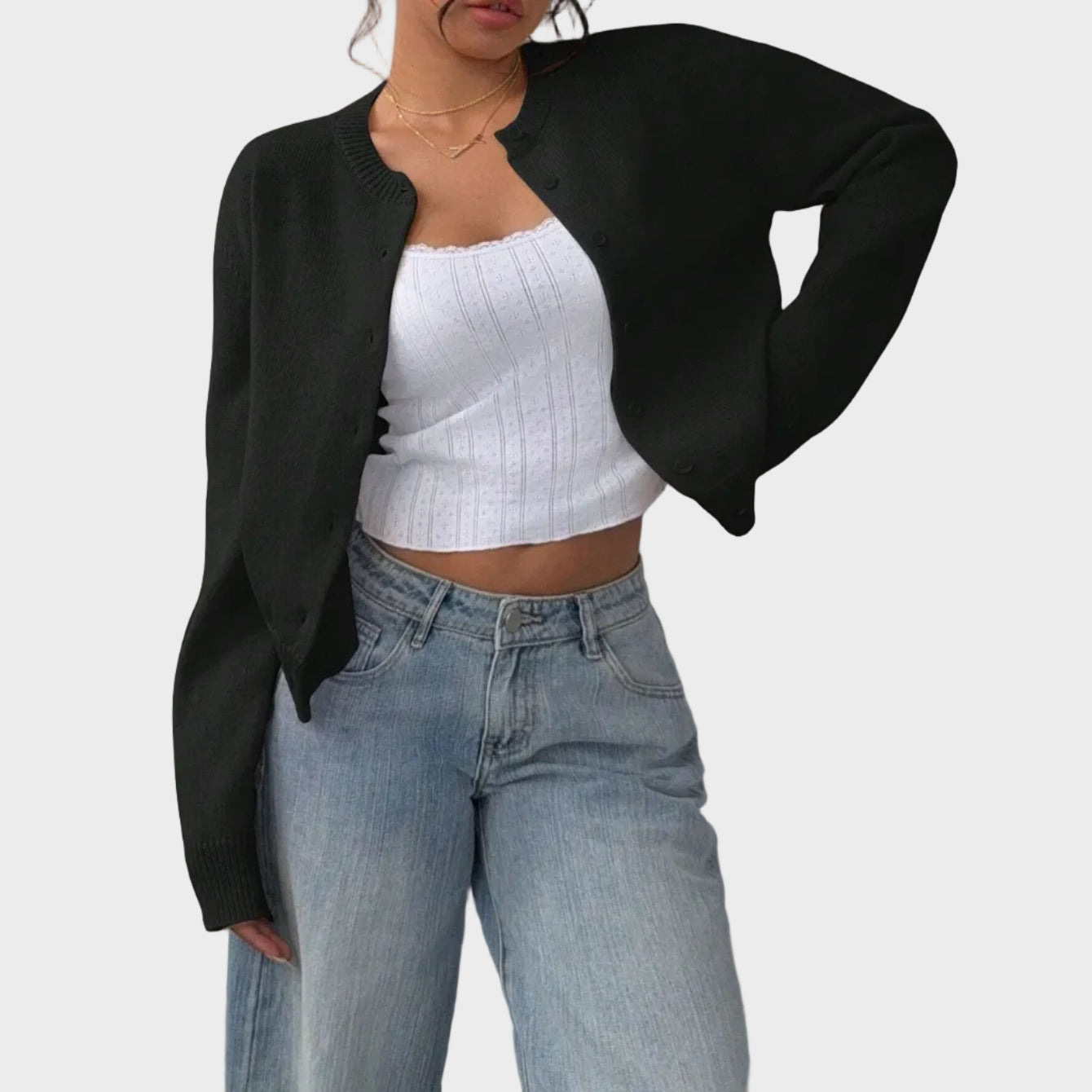 Lily | Soft Buttoned Knit Cardigan
