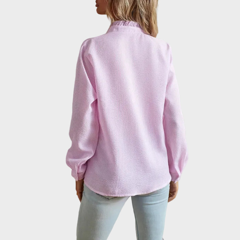 Rosalie | Ruffled Stripe Blouse