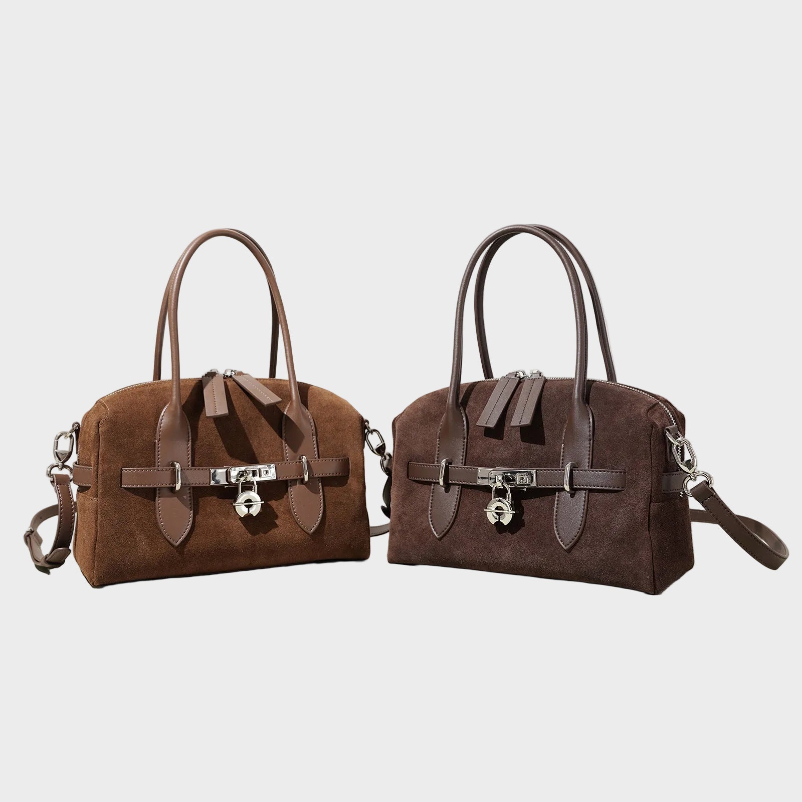 Suede Leather Handbag