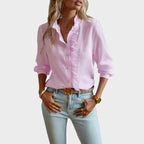 Rosalie | Ruffled Stripe Blouse