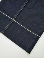 High-Waist Button Wide-Leg Denim Pants