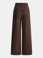 Mid-Waist Denim Wide-Leg Jeans