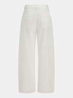 Mid Waist Wide Leg Denim Pants