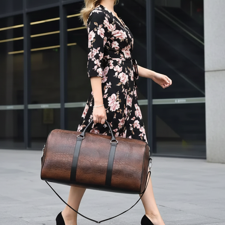 The Monarch Croc-Embossed Weekender