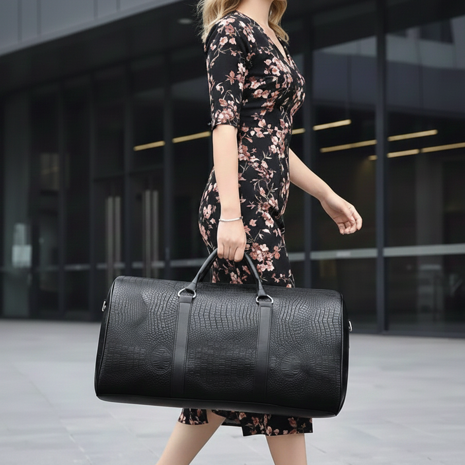 The Monarch Croc-Embossed Weekender