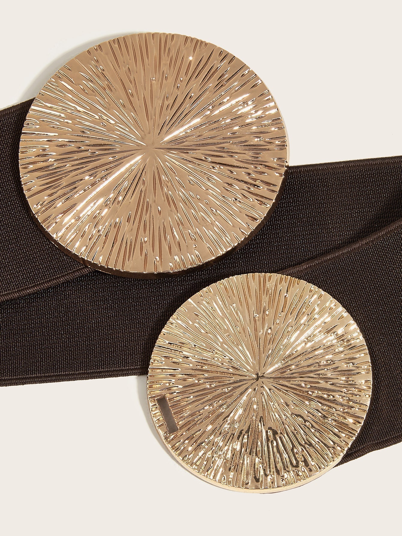 Women's Vintage Gold Buckle High Elastic Belt