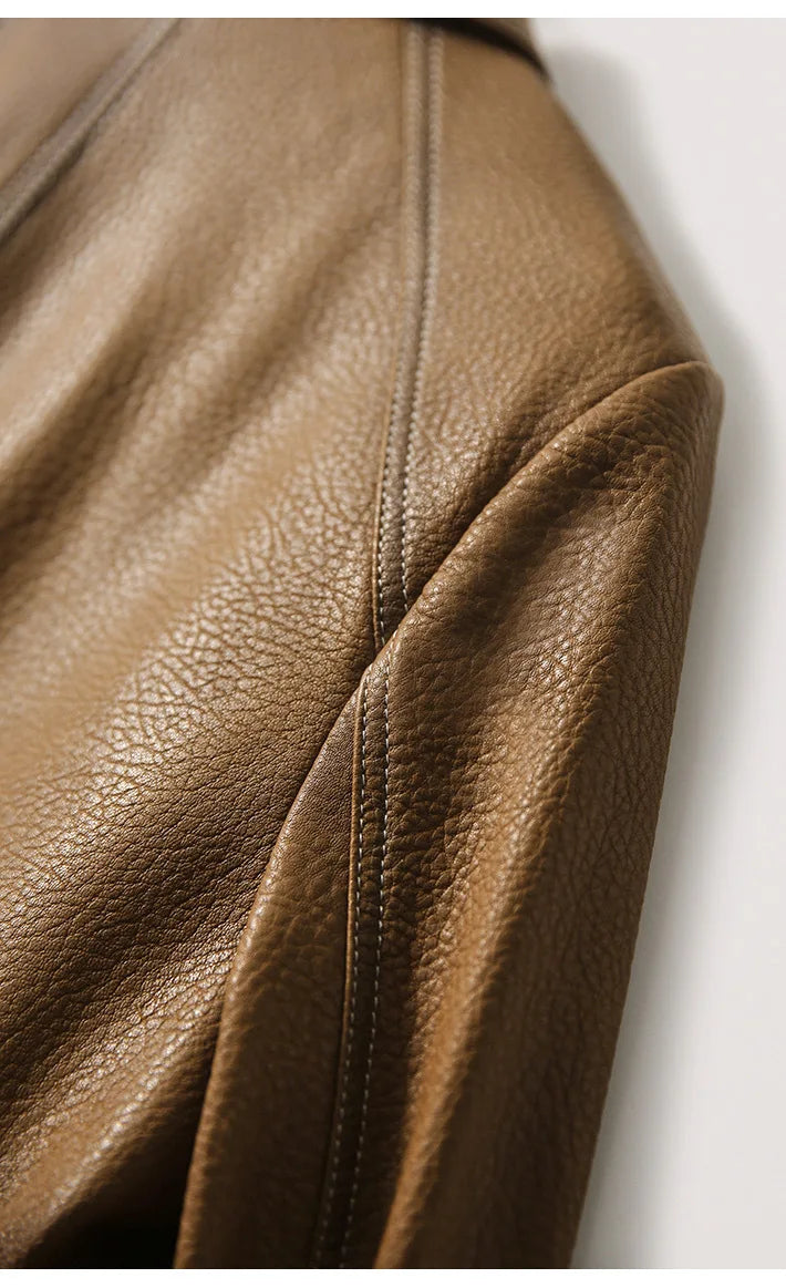 Elena Cropped Leather Jacket