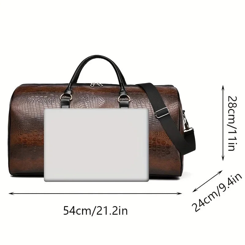 The Monarch Croc-Embossed Weekender