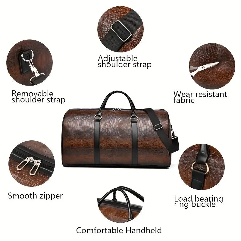 The Monarch Croc-Embossed Weekender