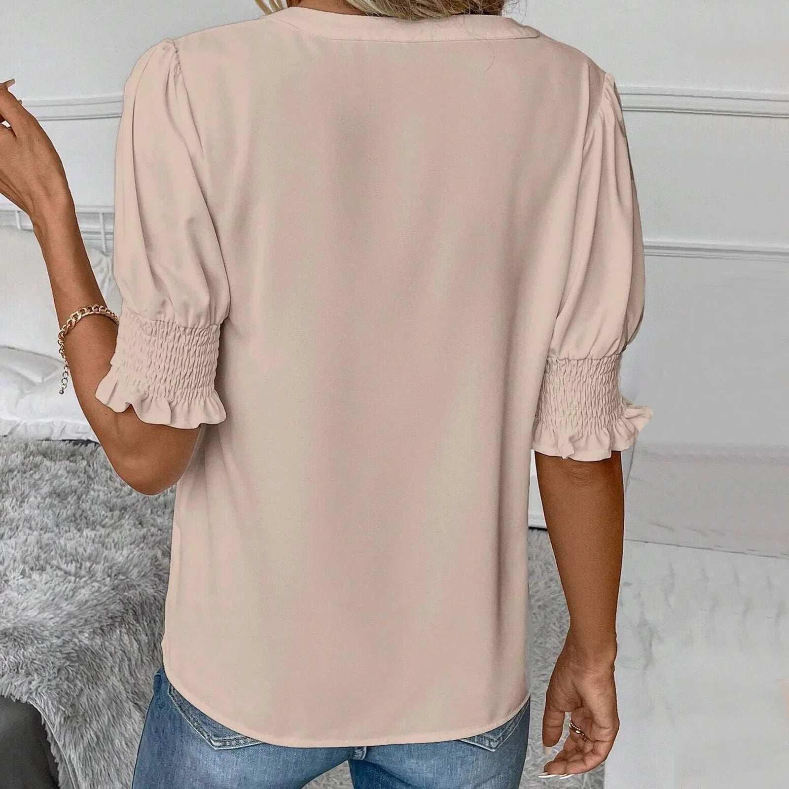 Clara Chiffon Puff Sleeve Blouse