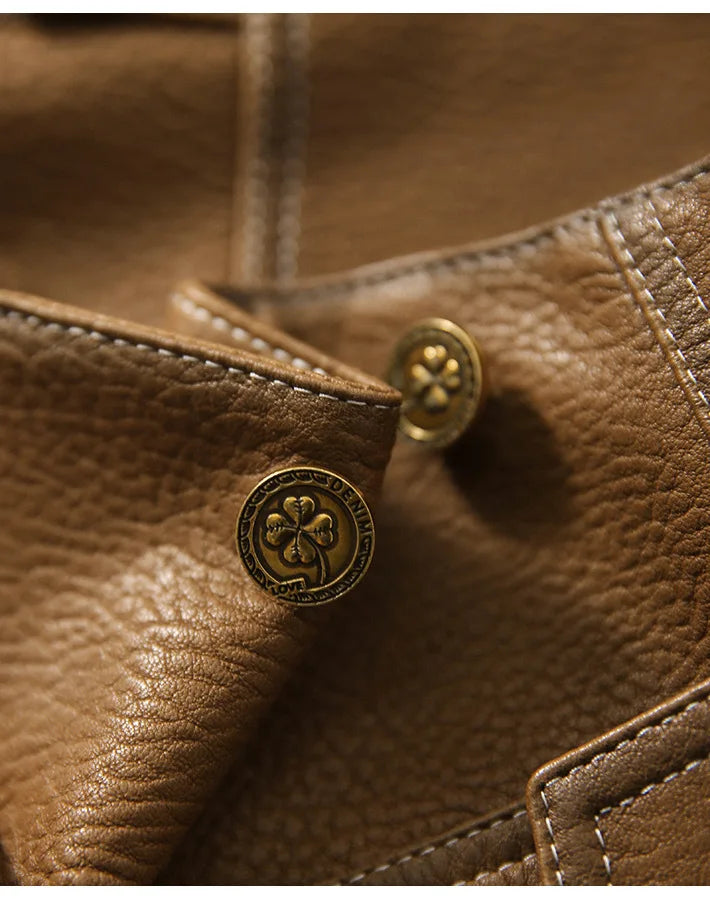 Elena Cropped Leather Jacket