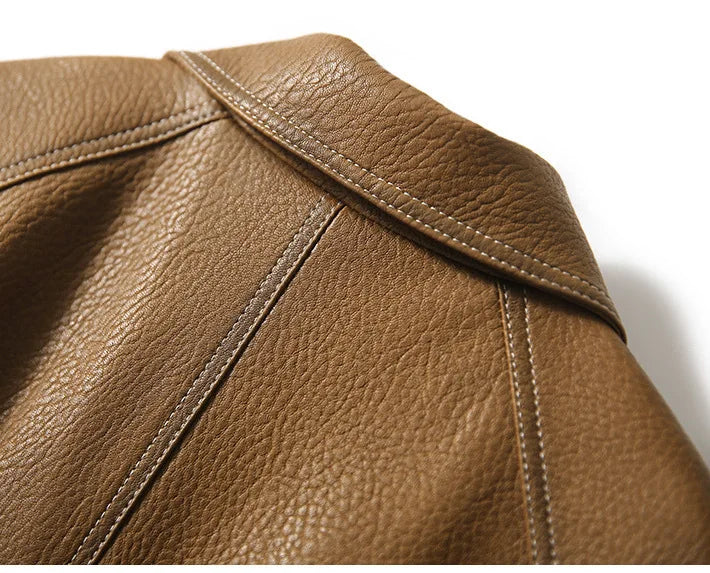 Elena Cropped Leather Jacket