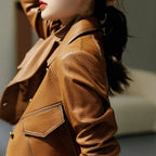 Elena Cropped Leather Jacket