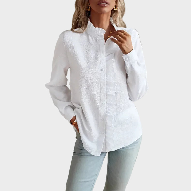 Rosalie | Ruffled Stripe Blouse