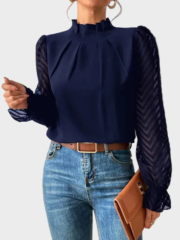 Elara | Elegant Ruffle-Sleeve Blouse