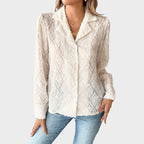 Emily | Textured Button-Up Blouse