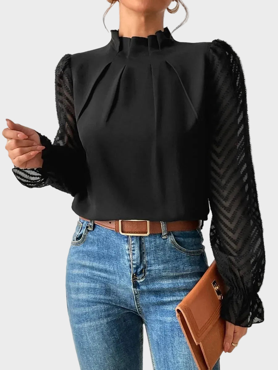 Elara | Elegant Ruffle-Sleeve Blouse
