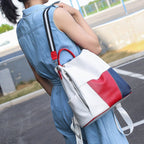 Elena Leather Panel Tote