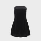 Veluna | Strapless Velvet Mini Dress