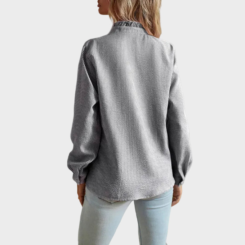 Rosalie | Ruffled Stripe Blouse