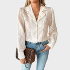 Emily | Textured Button-Up Blouse