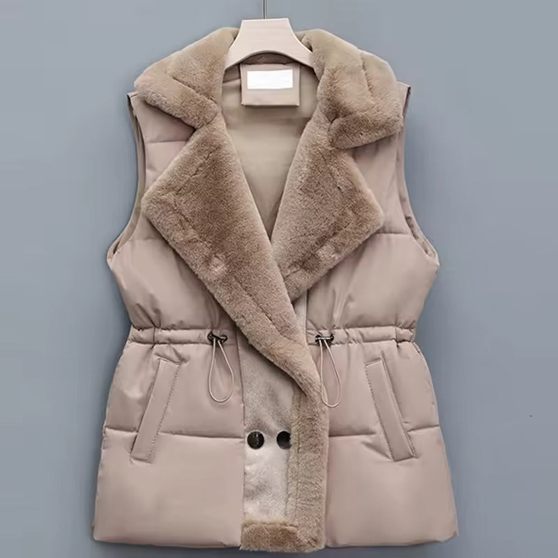 Elena Fleece Puffer Vest