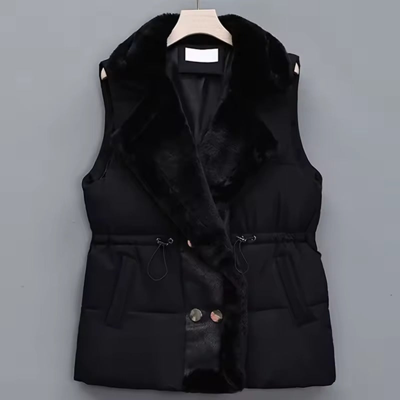 Elena Fleece Puffer Vest
