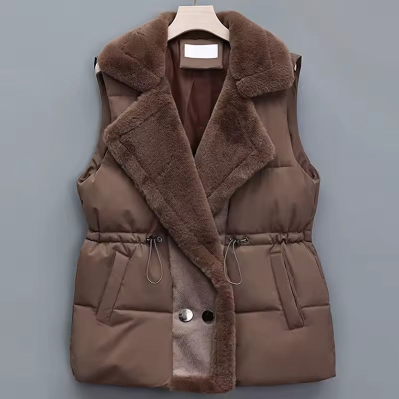 Elena Fleece Puffer Vest
