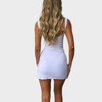 Liora | Satin Asymmetrical Mini Dress